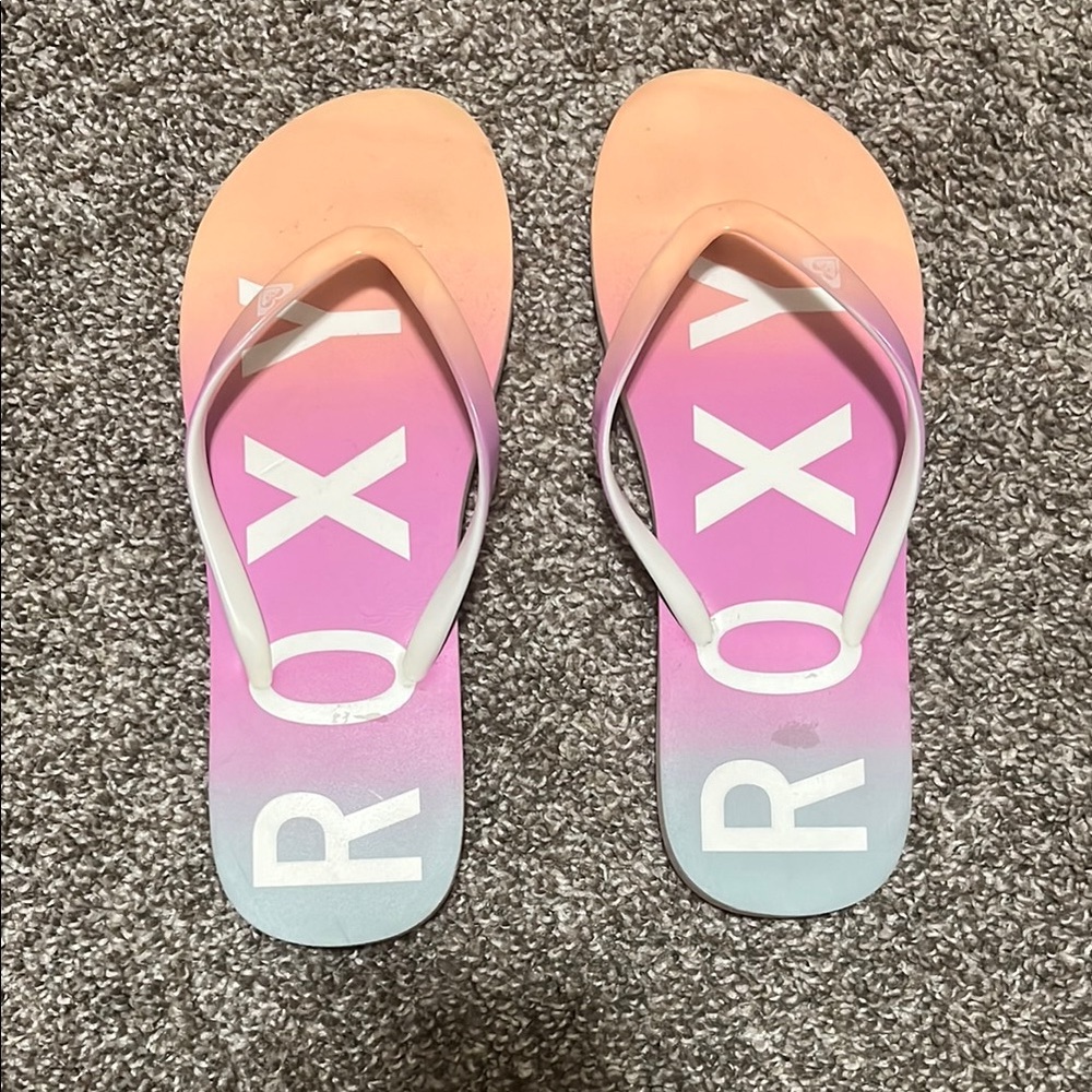 Roxy Pink and Orange Sandals Gradient Design